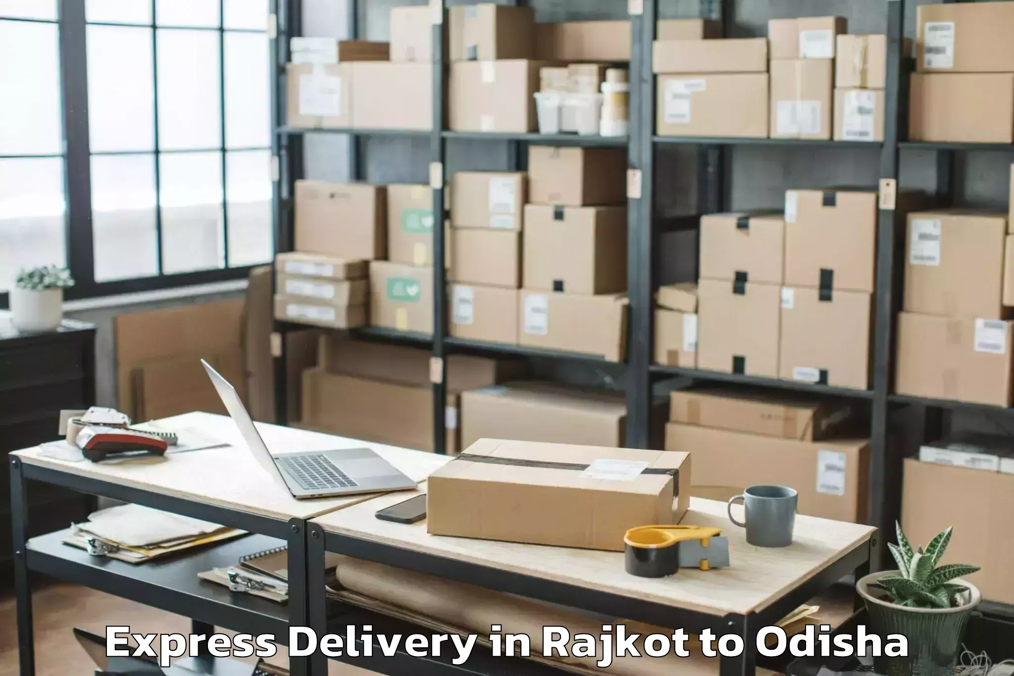 Discover Rajkot to Tikabali Express Delivery